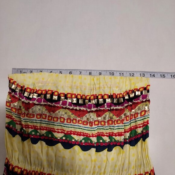 Rachel Roy Claudia Aztec Print Maxi Yellow Dress - Picture 3 of 6